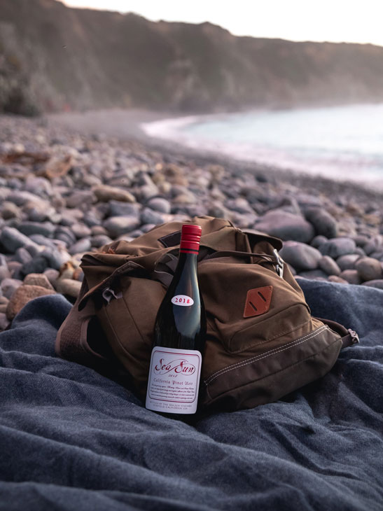 Sea Sun Pinot Noir on rocks